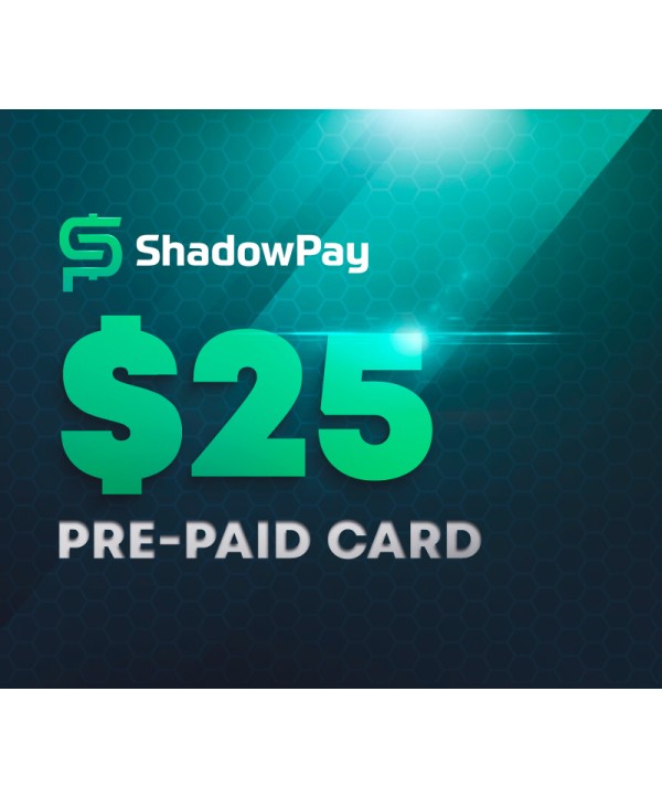 Shadowpay.com $25 Pre-paid Card Key GLOBAL